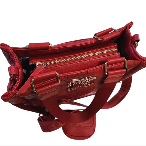 Juicy Couture Pink League Mini Tote Cool Red Handbag with Coin Purse NWT - Picture 7 of 11